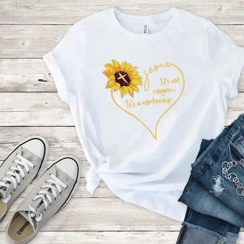 LOVEMI - Lovemi - Sunflower "Its Not Religion Its A Relationship" T