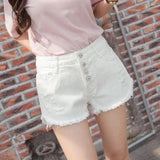 Tassel Cutoff Denim Shorts-2