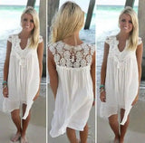 Upgrade Your Look with Our Chiffon Sleeve Dress -White-18