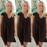 Upgrade Your Look with Our Chiffon Sleeve Dress -Black-73