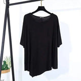 Wild T-shirt in irregular top-Black-2