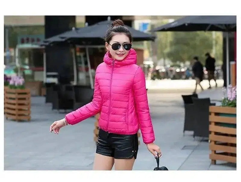 LOVEMI - Lovemi - Winter coat with padded cotton hood