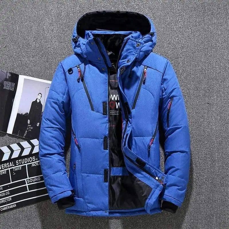 LOVEMI - Lovemi - Winter Thick Men Jacket Solid Hooded Coats Hat