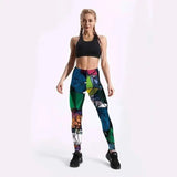 LOVEMI - Lovemi - Women's Diamond Color Stitching Leggings