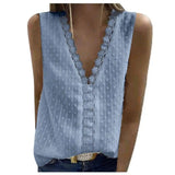 Stylish Chiffon Vest Top for Any Occasion-Blue-6