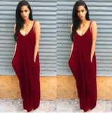 Women Summer Dress 2019 Casual Long Dresses Plus Size-WineRed-41