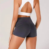 Yoga wear shorts fitness running super short-Grey-15