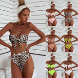 Metal buckle split swimsuit bikini-1