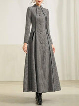 Mid Length Versatile High-end Woolen Coat Coat-Black-6