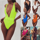 Neon Splash Belted Monokini-1