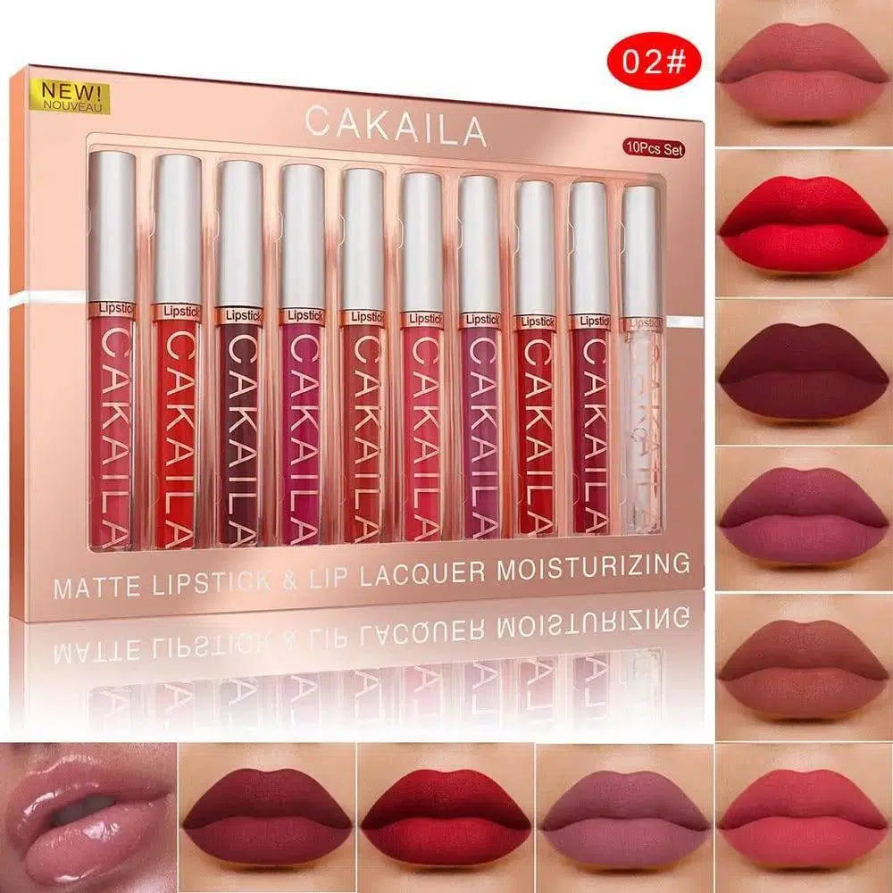 Pack Of 10 Matte Nonstick Cup Waterproof Lip Gloss-2Style-3