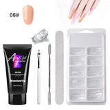 Painless Extension Gel Nail Art Without Paper Holder Quick-6Color-9