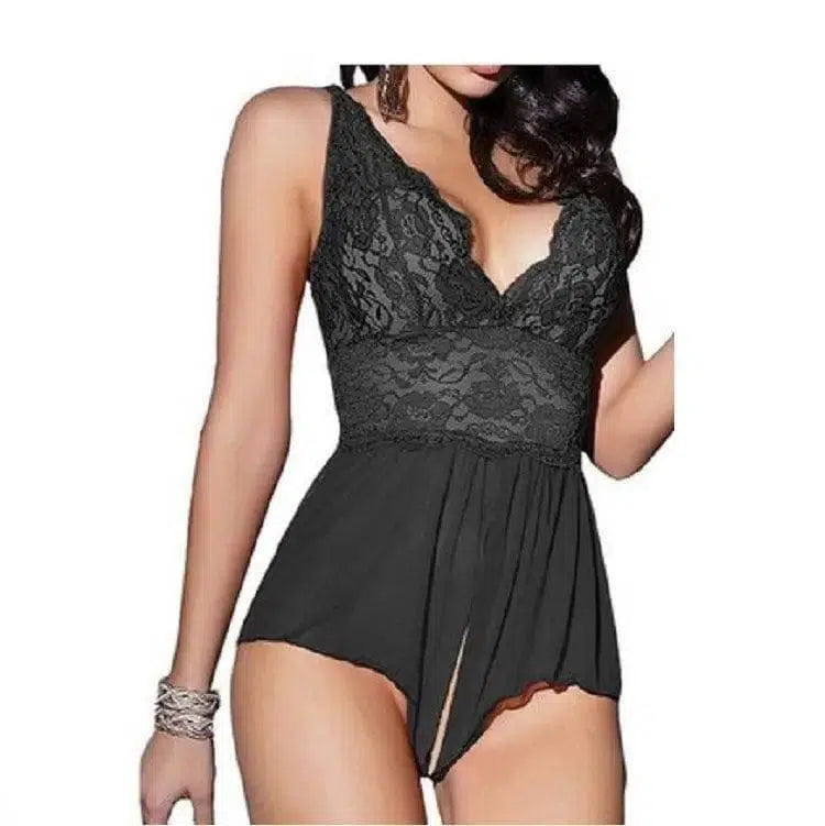 Plus size lingerie-Black-2