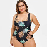 Plus size triangle one-piece swimsuit-3