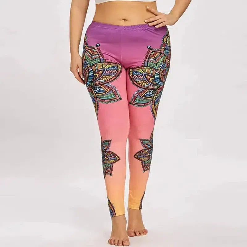 Printed yoga pants-3