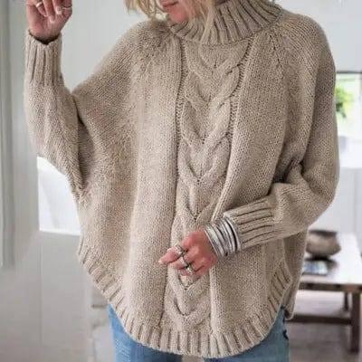 Pullover sweater women loose sweater-9