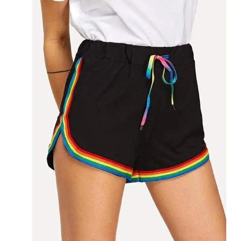 Rainbow Shorts-black-1