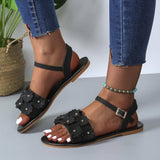 Retro Flowers Sandals Summer Casual Versatile Round Toe-6