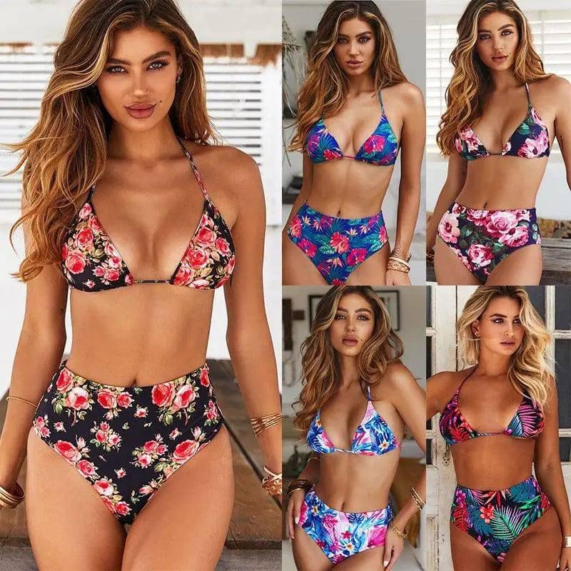 Sexy High Waist Split Swimsuit Women European And American-1