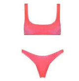 Sexy low waist Bikini Bathing Suit-Pink-9