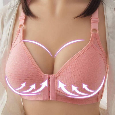 Sexy Push Up Bra Front Closure Solid Color Brassiere-front style 2-D-13