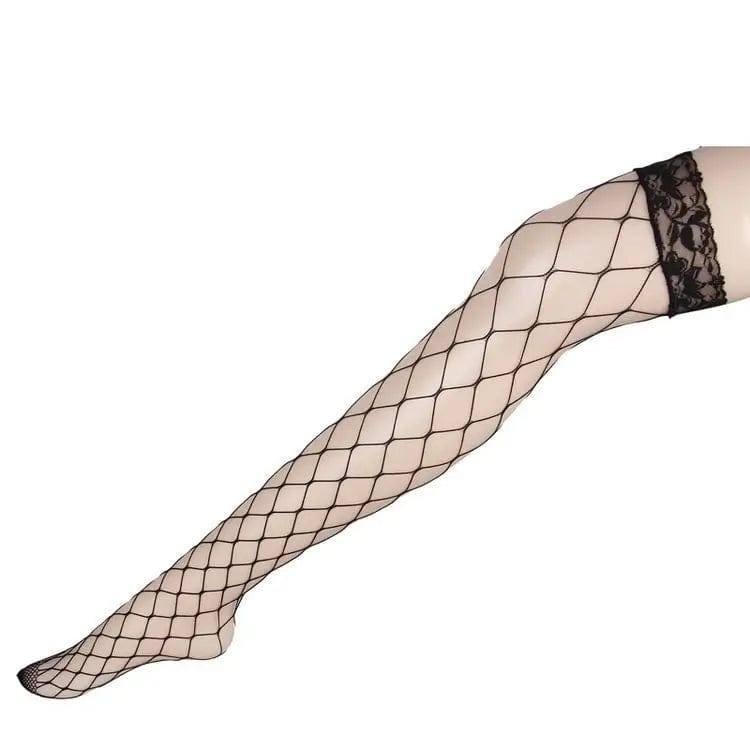 Silk Ultra-thin 9CM Wide Lace Long Tube Japanese Women Over-Black Large Net-2