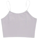 Summer All-Match Solid Color Camisole Ins Stitching Halter-4