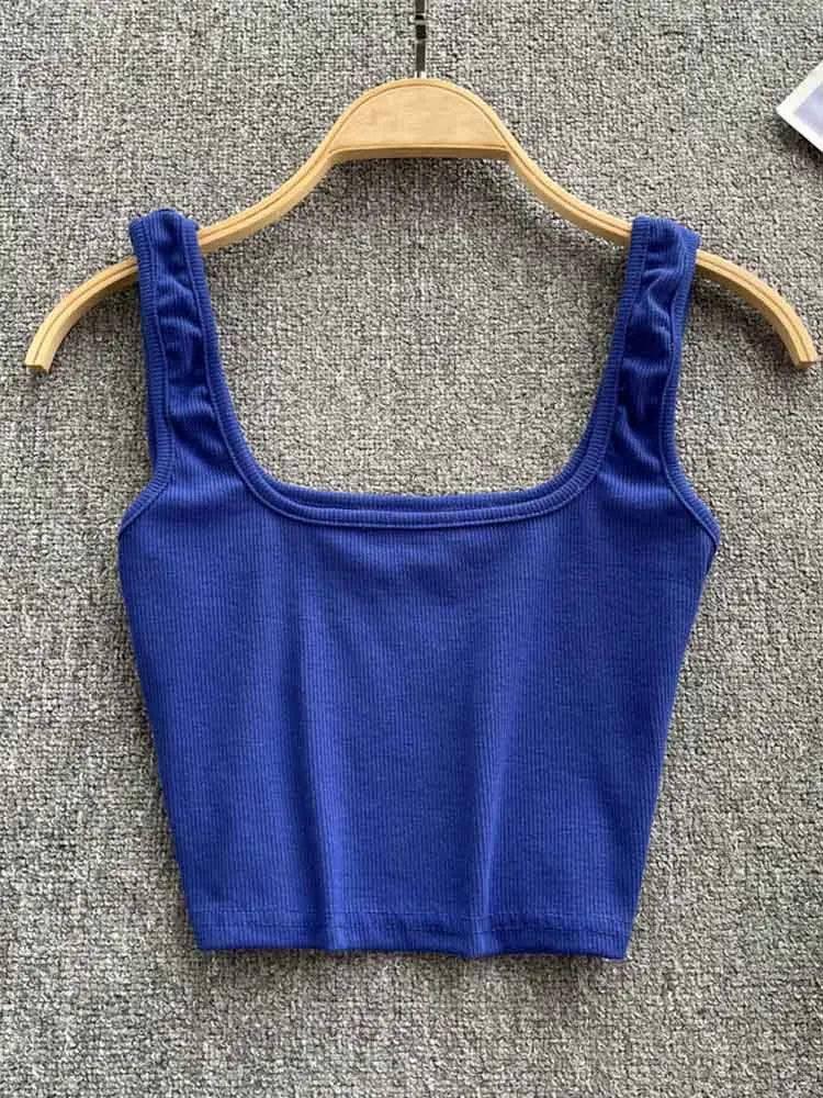 Tank Top Women Backless Y2k Top Slim Fit Bottoming-5