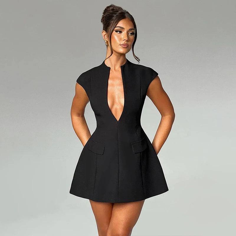 Chic Black Mini Dress | Trendy & Stylish Fit-4