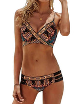 Bandage Aztec Biquini String Strappy Swim Wear Bathing Suit Swimsuit Beachwear Swimwear Women Brazilian Bikini-1