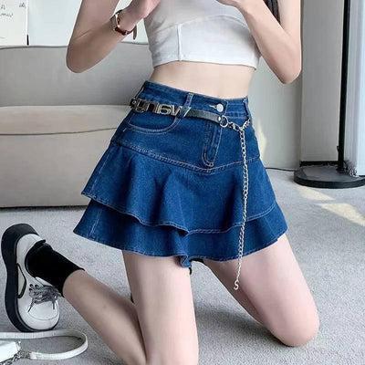 Vintage Denim Mini Skirts-6