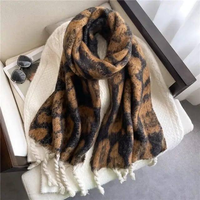 Winter Scarf Women Cashmere Warm Pashmina Solid Female Scarv-WT703-6