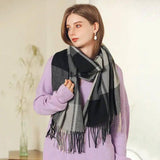 Winter Scarf Women Shawl Thickening Warm Fringe-3