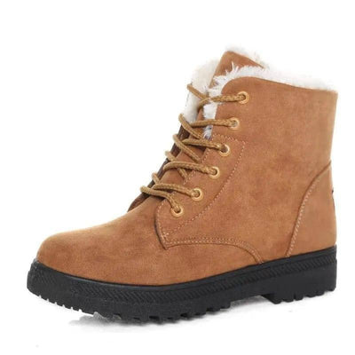 Winter Snow Boots With Warm Plush Ankle Boots For Women-Yellow-9