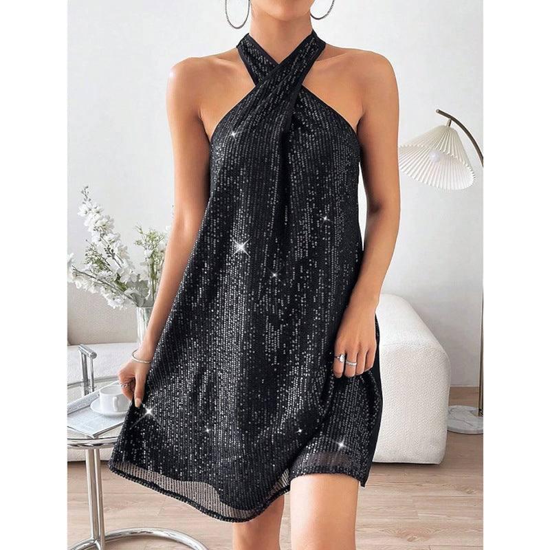 Women's Fashion Elegant Halter Dress-2