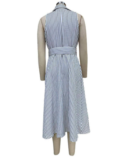 Women's Fashion Tailored Collar Dress-5