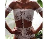 Women's knitted hollow swimsuit-5