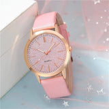 Women's Round Pointer Quartz Watch Set-3