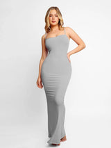 Women's Shapewear Dress Jumpsuit Tummy Tuck Lift Corset Open-Grey-9