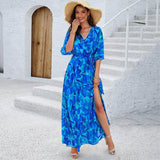 Flowy Maxi Dress with Sleeves for Summer-7