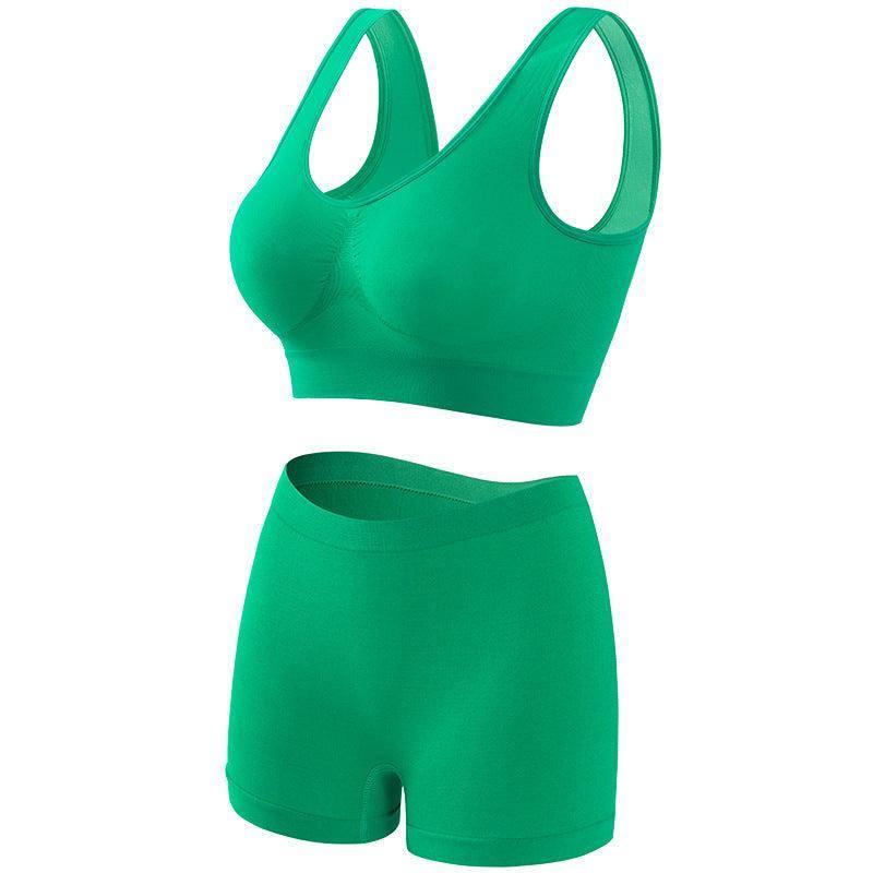 Women's Thin Underwear Push Up And Anti-sagging Fitness-Emerald Green-12