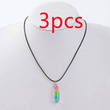 Women's Transparent Geometric Diamond Crystal Necklace-Color-3