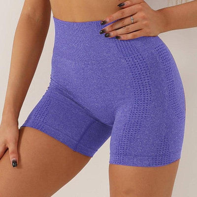 Workout Yoga Shorts For Women Summer Running Gym Shorts-Purple-5