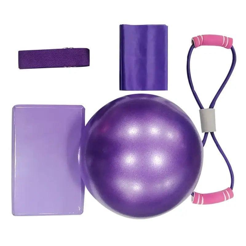 Yoga 5 pieces of training equipment-Purple-7