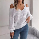 Off-Shoulder Lantern Sleeve Sweater