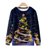 trendy Christmas Creative Printing Round Neck Long Sleeve-5