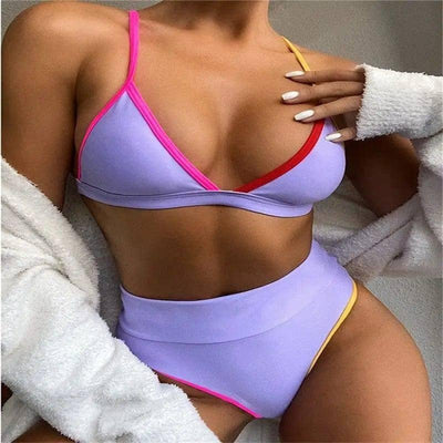 Triangle bikini-Purple-5