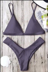 Chic Olive Triangle Bikini Set for Women - Swimwear Essentials-S-5